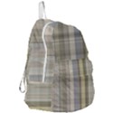 Beige Tan Madras Plaid Foldable Lightweight Backpack View3