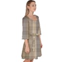 Beige Tan Madras Plaid Velour Kimono Dress View3