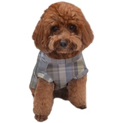 Beige Tan Madras Plaid Dog T-shirt by SpinnyChairDesigns