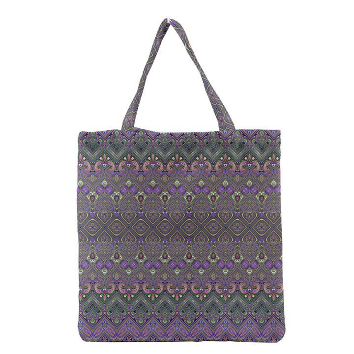 Boho Hearts and Flowers Grocery Tote Bag