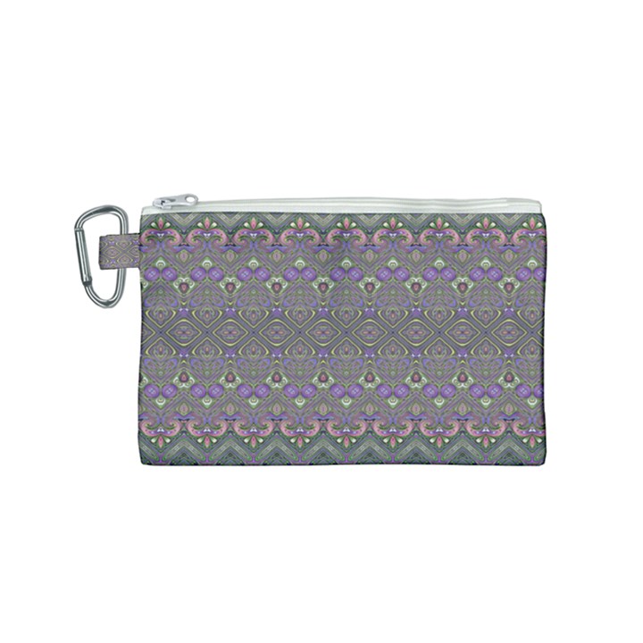 Boho Hearts and Flowers Canvas Cosmetic Bag (Small)