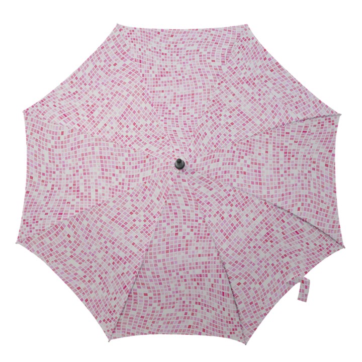 Pink and White Checkered Hook Handle Umbrellas (Large)