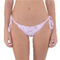 Pink and White Checkered Reversible Bikini Bottom View1