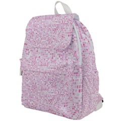 Pink And White Checkered Top Flap Backpack