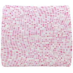 Pink And White Checkered Seat Cushion by SpinnyChairDesigns