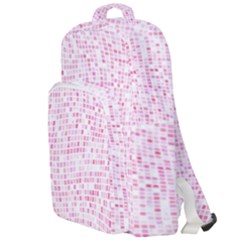 Pink And White Checkered Double Compartment Backpack by SpinnyChairDesigns