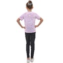 Pink and White Checkered Kids  Mesh Piece Tee View2