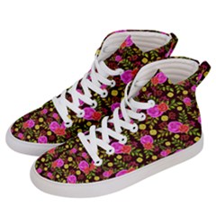 Background Rose Wallpaper Women s Hi-top Skate Sneakers