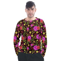 Background Rose Wallpaper Men s Long Sleeve Raglan Tee