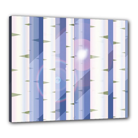 Birch Tree Forest Digital Canvas 24  X 20  (stretched) by Mariart