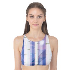 Birch Tree Forest Digital Tank Bikini Top by Mariart