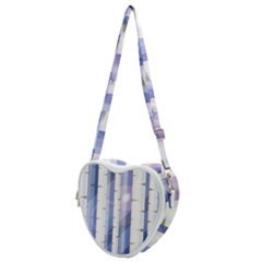 Birch Tree Forest Digital Heart Shoulder Bag by Mariart