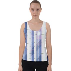 Birch Tree Forest Digital Velvet Tank Top