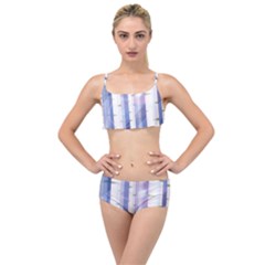 Birch Tree Forest Digital Layered Top Bikini Set by Mariart