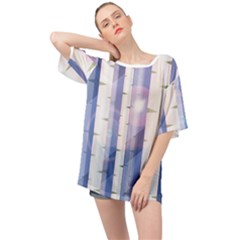 Birch Tree Forest Digital Oversized Chiffon Top by Mariart