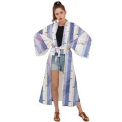 Birch Tree Forest Digital Maxi Kimono