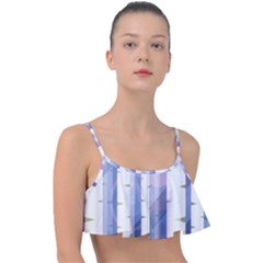 Birch Tree Forest Digital Frill Bikini Top by Mariart