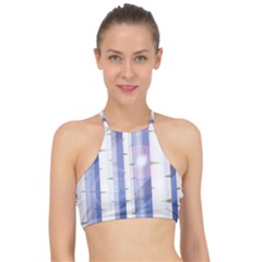 Birch Tree Forest Digital Racer Front Bikini Top by Mariart