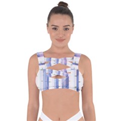 Birch Tree Forest Digital Bandaged Up Bikini Top by Mariart