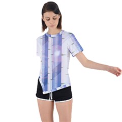 Birch Tree Forest Digital Asymmetrical Short Sleeve Sports Tee