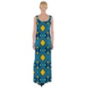 Geometric Abstract Diamond Thigh Split Maxi Dress View2