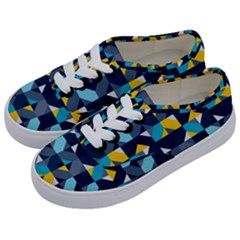 Geometric Hypnotic Shapes Kids  Classic Low Top Sneakers by tmsartbazaar