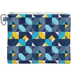 Geometric Hypnotic Shapes Canvas Cosmetic Bag (xxxl) by tmsartbazaar