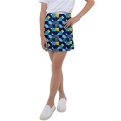 Geometric Hypnotic Shapes Kids  Tennis Skirt