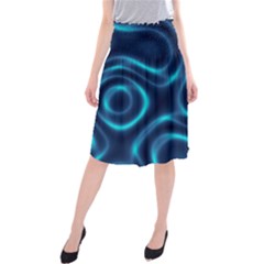 Blue Wavy Midi Beach Skirt by Sabelacarlos