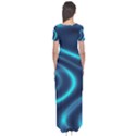 Blue Wavy Short Sleeve Maxi Dress View2