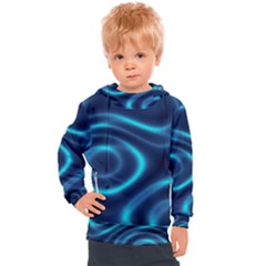 Blue Wavy Kids  Hooded Pullover