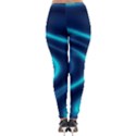 Blue Wavy Lightweight Velour Leggings View2