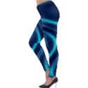 Blue Wavy Lightweight Velour Leggings View3