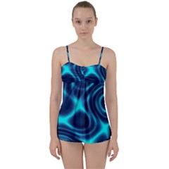 Blue Wave 2 Babydoll Tankini Set