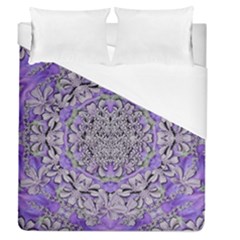 Floral Wreaths In The Beautiful Nature Mandala Duvet Cover (queen Size) by pepitasart