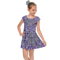 Floral Wreaths In The Beautiful Nature Mandala Kids  Cap Sleeve Dress by pepitasart