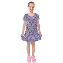 Floral Wreaths In The Beautiful Nature Mandala Kids  Short Sleeve Velvet Dress by pepitasart