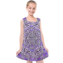 Floral Wreaths In The Beautiful Nature Mandala Kids  Cross Back Dress by pepitasart