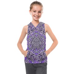 Floral Wreaths In The Beautiful Nature Mandala Kids  Sleeveless Hoodie by pepitasart