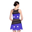 Mixed-lines-dots Black-bg Reversible Skater Dress View2