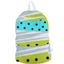 Mixed polka dots and lines pattern, blue, yellow, silver, white colors Foldable Lightweight Backpack View1