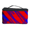 Geometric blocks, blue and red triangles, abstract pattern Cosmetic Storage View1