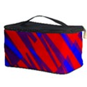 Geometric blocks, blue and red triangles, abstract pattern Cosmetic Storage View3