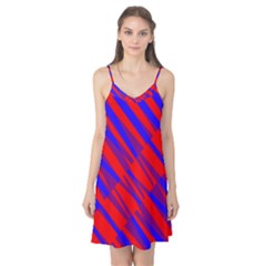 Geometric Blocks, Blue And Red Triangles, Abstract Pattern Camis Nightgown by Casemiro