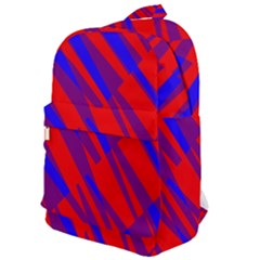 Geometric Blocks, Blue And Red Triangles, Abstract Pattern Classic Backpack by Casemiro