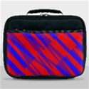 Geometric blocks, blue and red triangles, abstract pattern Lunch Bag View1