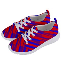 Geometric Blocks, Blue And Red Triangles, Abstract Pattern Women s Lightweight Sports Shoes by Casemiro