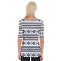 Black And White Aztec Wide Neckline Tee View2