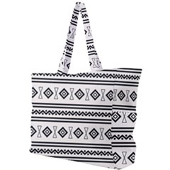 Black And White Aztec Simple Shoulder Bag by tmsartbazaar