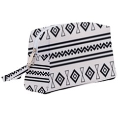 Black And White Aztec Wristlet Pouch Bag (large) by tmsartbazaar